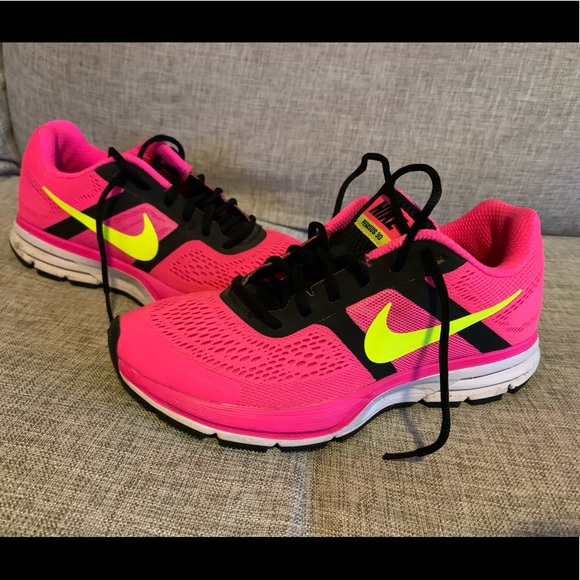 neon pink nikes
